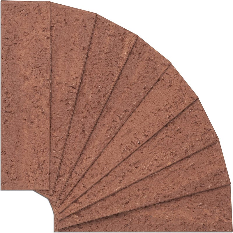 TORURAL Red Faux Brick Wall Tiles, 3D Thin Brick Veneers - Image 3